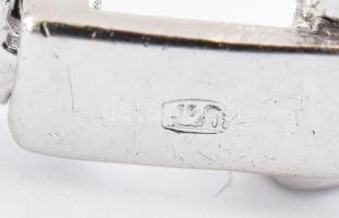 Ezüst (Ag) zafírköves szett: nyakék, karkötő, fülbevaló. 45 g