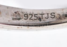 Ezüst (Ag) gyűrű holdkővel 6,15ct és cirkónnal 0,19ct jelzett, tanúsítvánnyal 4,61 g m:52