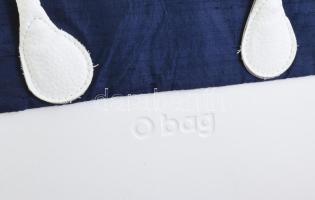 O Bag olasz design női kézi táska műanyag, szövet, hozzá négy klf tartozékkal, fogón kis kopással, j...