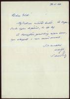 1978 Schreiber Sándor főrabbi saját kezű lapja