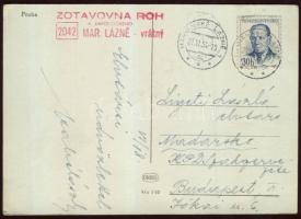 1954 Szabó László sakknagymester saját kezű lapja