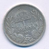 1893KB 1K Ag "Ferenc József" T:F 
Adamo K5