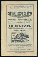 1928 Schvarcz József és Társa gép- és szerszámtelep, olaj- és zsiradék-nagykereskedés, mászaki-iroda, gépszíjgyár. Bp., Általános Nyomda Rt., árjegyzék, 70 p.