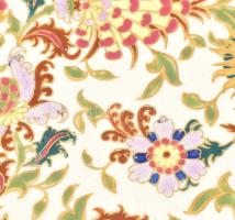 Fischer Ignác fajansz tányér, jelzett, kopott, restaurált d: 31 cm