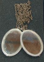 Kis ezüst (Ag) női tükör, szép ezüst (Ag) óraláncon 60g