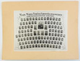 1941 M. Kir. Mária Terézia 1. Honvéd gyalogezred karp. iskola hallgatói tabló kartonon 32x26 cm