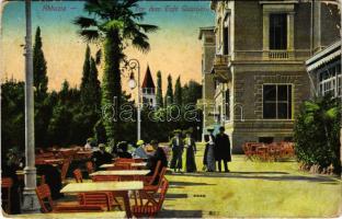 Abbazia, Opatija; Vor dem Café Quarnero / café terrace (Rb)