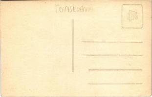 Ismeretlen erdélyi (?) település, fatelep, gémeskút / Transylvanian folklore, lumber yard. photo