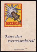 cca 1920-1930 Bosch 5 perc alatt gyertyaszakértő! Kihajtható jármű gyújtógyertya prospektus.