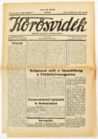 1940 Körösvidék, független keresztény politikai napilap, 1940. máj. 3., a címlapon: "Összeesküvést lepleztek le Romániában", kis lapszéli szakadásokkal, 6 p.