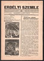 1936 Erdélyi Szemle, szépirodalmi, művészeti, tudományos és kultúrpolitikai folyóirat, 1936. januári szám, szerk.: S. Nagy László, a címlapon Buday György fametszetei, 12 p.