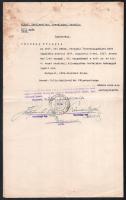 1942 Dr. Párkány Frigyes hadnagy részére kiállított igazolvány, ill. igazolványi pótlap (2 db), M. kir. budapesti honvéd hadtestparancsnokság származást igazoló bizottsága bélyegzővel, aláírásokkal; kissé foltos lapok