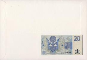 Csehország 1994. 20K dekoratív, nagyalakú bankjegyes, bélyeges borítékon T:I