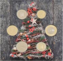 2022. 5Ft-200Ft (6xklf) "Boldog Karácsonyt" forgalmi sor dísztokban, kereskedelmi forgalom...