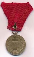 1898. Jubileumi Emlékérem a Fegyveres Erő Számára / Signum memoriae (AVSTR) bronz kitüntetés eredeti, viseltes mellszalagon T:XF  Hungary 1898. Commemorative Jubilee Medal for the Armed Forces bronze decoration with original, worn ribbon C:XF  NMK 249.