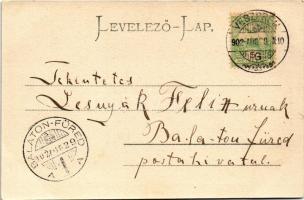 1902 Veszprém, Posta és távirda épülete. Pósa Endre kiadása