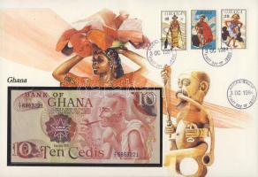 Ghána 1978. 10C dekoratív, nagyalakú bankjegyes, bélyeges borítékon, elsőnapi bélyegzővel T:I