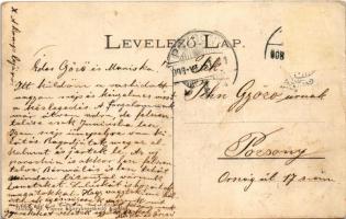 1908 Zenta, Senta; elkészült tiszai vashíd. Molnár Sz. Vince kiadása / Tisa iron bridge (EK)