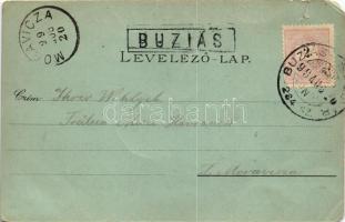 1899 (Vorläufer) Buziás, Buziásfürdő, Baile Buzias; Gyógyterem, sétány a meleg fürdőhöz, bazár üzlet...