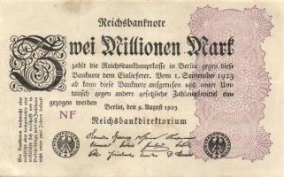 Német Birodalom / Weimari Köztársaság 1923. 2.000.000M (50x) T:II,II/III,III