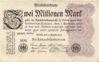 Német Birodalom / Weimari Köztársaság 1923. 2.000.000M (50x) T:II,II/III,III