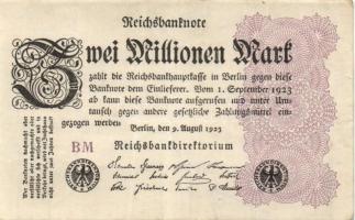 Német Birodalom / Weimari Köztársaság 1923. 2.000.000M (50x) T:II,II/III,III