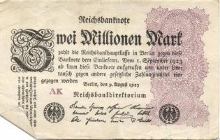 Német Birodalom / Weimari Köztársaság 1923. 2.000.000M (50x) T:II,II/III,III