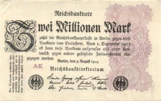 Német Birodalom / Weimari Köztársaság 1923. 2.000.000M (50x) T:II,II/III,III