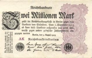 Német Birodalom / Weimari Köztársaság 1923. 2.000.000M (50x) T:II,II/III,III