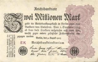 Német Birodalom / Weimari Köztársaság 1923. 2.000.000M (50x) T:II,II/III,III