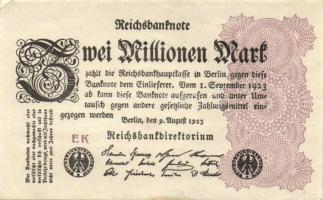 Német Birodalom / Weimari Köztársaság 1923. 2.000.000M (50x) T:II,II/III,III