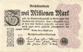 Német Birodalom / Weimari Köztársaság 1923. 2.000.000M (50x) T:II,II/III,III