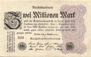 Német Birodalom / Weimari Köztársaság 1923. 2.000.000M (50x) T:II,II/III,III