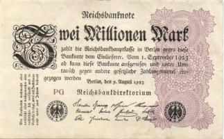 Német Birodalom / Weimari Köztársaság 1923. 2.000.000M (50x) T:II,II/III,III