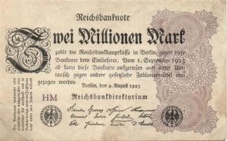 Német Birodalom / Weimari Köztársaság 1923. 2.000.000M (50x) T:II,II/III,III