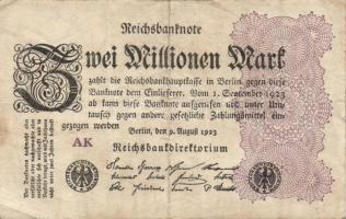 Német Birodalom / Weimari Köztársaság 1923. 2.000.000M (50x) T:II,II/III,III