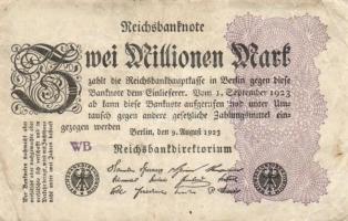 Német Birodalom / Weimari Köztársaság 1923. 2.000.000M (50x) T:II,II/III,III
