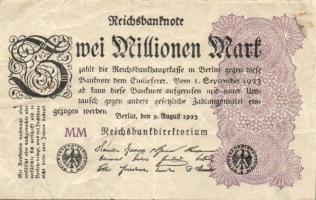 Német Birodalom / Weimari Köztársaság 1923. 2.000.000M (50x) T:II,II/III,III