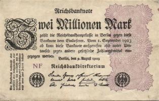 Német Birodalom / Weimari Köztársaság 1923. 2.000.000M (50x) T:II,II/III,III