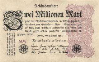Német Birodalom / Weimari Köztársaság 1923. 2.000.000M (50x) T:II,II/III,III