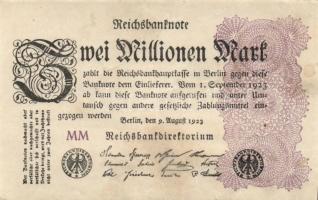Német Birodalom / Weimari Köztársaság 1923. 2.000.000M (50x) T:II,II/III,III