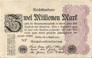 Német Birodalom / Weimari Köztársaság 1923. 2.000.000M (50x) T:II,II/III,III