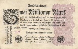 Német Birodalom / Weimari Köztársaság 1923. 2.000.000M (50x) T:II,II/III,III