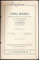 1911 Carl Wezel. Spezialmaschinenfabrik für die Gold-, Silber- und Unedelmetall-Industrie. Pforzheim...