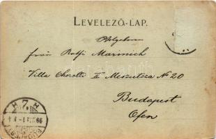 1899 (Vorläufer) Orsova, Vaskapu-szoros megnyitó hajózása, este. G. Hutterer kiadása / Canal beim Ei...