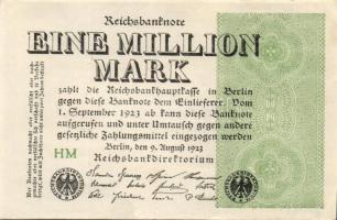 Német Birodalom / Weimari Köztársaság 1923. 1.000.000M (50x) T:II,II/III,III
