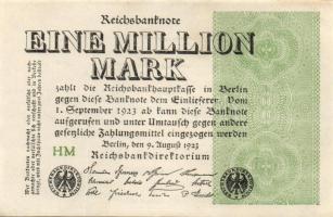 Német Birodalom / Weimari Köztársaság 1923. 1.000.000M (50x) T:II,II/III,III