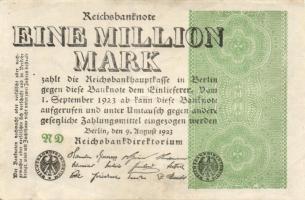 Német Birodalom / Weimari Köztársaság 1923. 1.000.000M (50x) T:II,II/III,III
