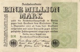 Német Birodalom / Weimari Köztársaság 1923. 1.000.000M (50x) T:II,II/III,III