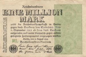 Német Birodalom / Weimari Köztársaság 1923. 1.000.000M (50x) T:II,II/III,III